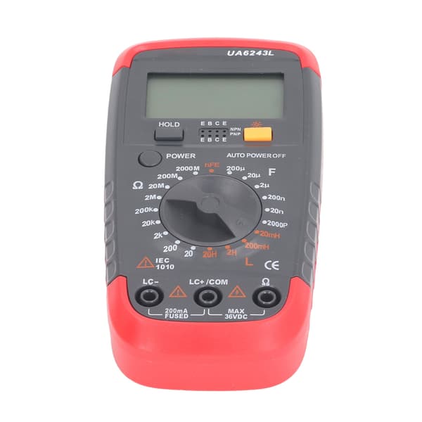Digital multimeter med automatisk intervall, kapacitans, ohm-testare, bakgrundsbelyst LCD NCV-voltmeter
