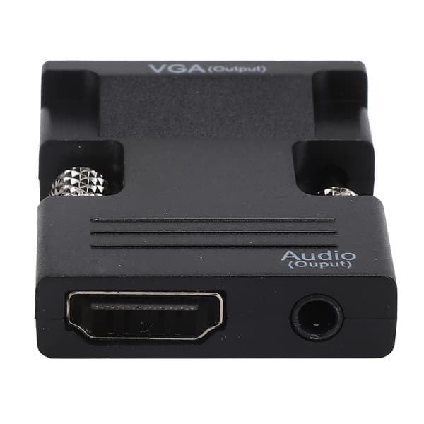 High Definition Multimedia Interface til VGA-konverter hun til han HD-lydkabeladapter sort