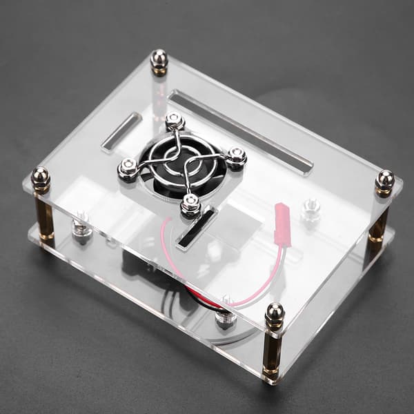 Akryl PMMA Kabinet Boks Beskyttelsesetui Køleventilator til Raspberry Pi 2 3 Model B og Pi b
