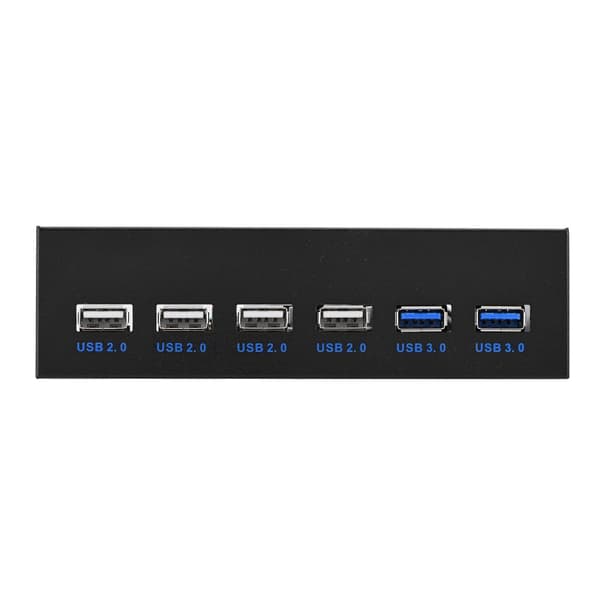 9PIn 19PIN til 2 * USB3.0 + 4 * USB2.0 6 Interface Metal Frontpanel USB Hub