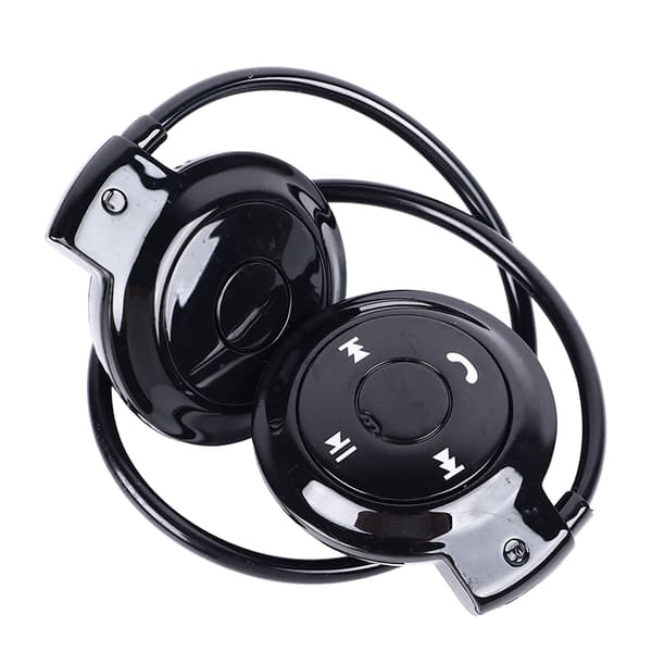 Bluetooth-hovedtelefon Klar HiFi-lyd Sammenfoldelig Trådløst Headset til Løb Sport Sort