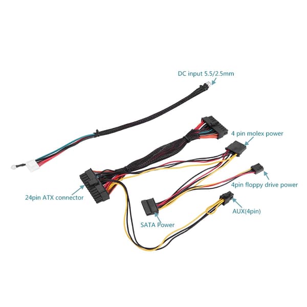 LD-200W 19V DC Input Pin Power Module DC-ATX Strømforsyning DC 24pin ATX til 12V AUX til Computer