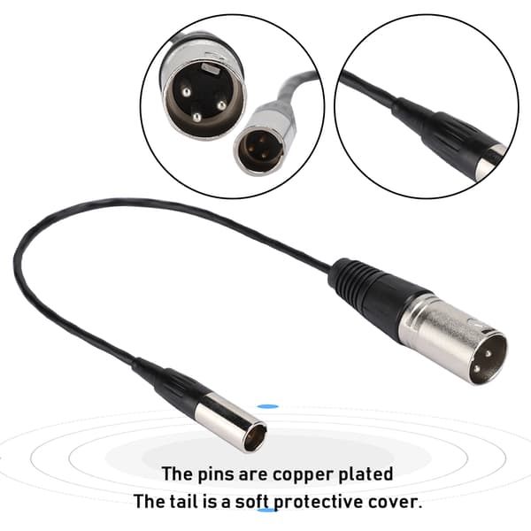 Mini XLR 3PIN han til Canon lydkabel til overførsel af kameramikrofoninterface