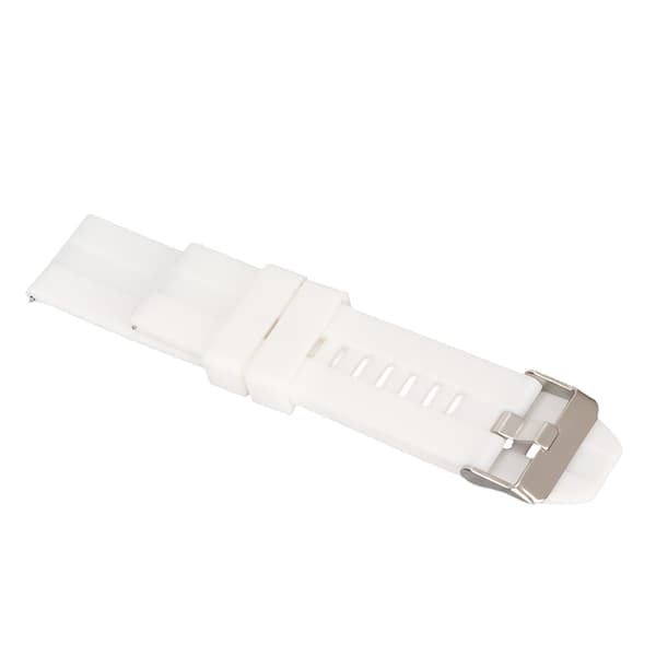 Klockarmband 22mm Universal Quick Release Silikontillbehör för Realme Watch 2 Vit