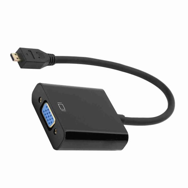 Micro HDMI til VGA Video Konverter Adapter 1080P til Raspberry Pi 4B med Strømforsyningsfunktion