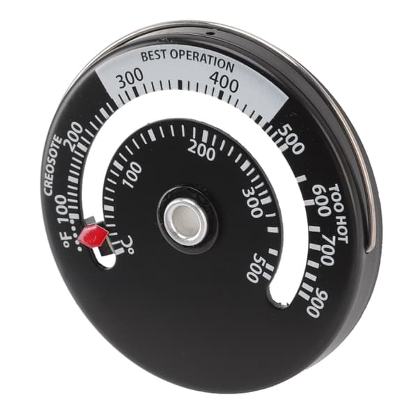 Kamintermometer Aluminiumlegering Urtavla Mässingsvisare Robust Noggrann Mätning Magnetisk Eldstadstermometer