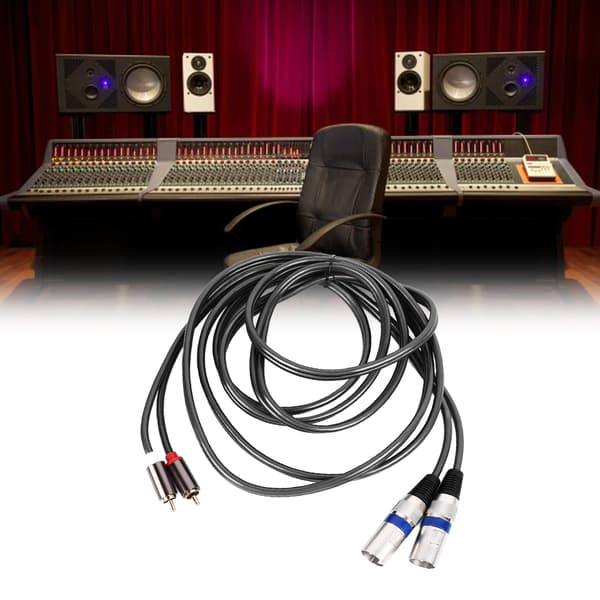 2 RCA til 2 XLR-kabel Han Fleksibel PVC til hjemmebiograf-lydenhedsforbindelse 3 meter