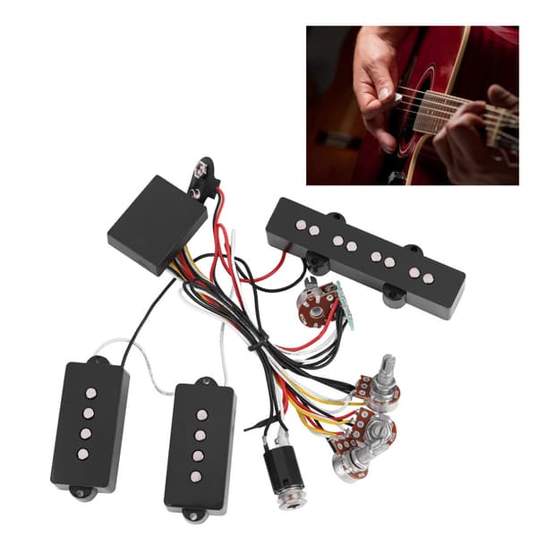 Basgitarr Förförstärkarkretskort, Aktiv Pickup Kabelhärva Ersättningssats