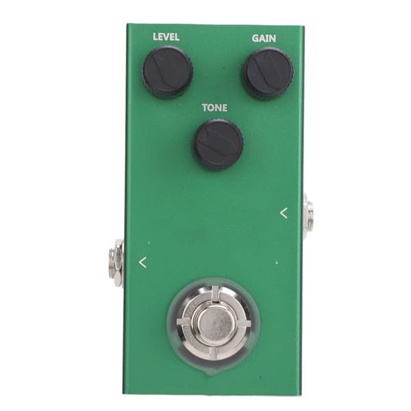 Gitarr Overdrive Effektpedal Mini Aluminiumlegering med Drive Level Tone Kontrollrattar för Elbas