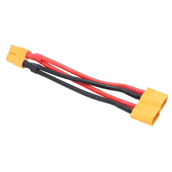 XT60 Parallel Batteristikforbindelseskabel Dobbelt Forlænger Y-splitter 1 Hun til 2 Han Silikoneledning til RC-batterier
