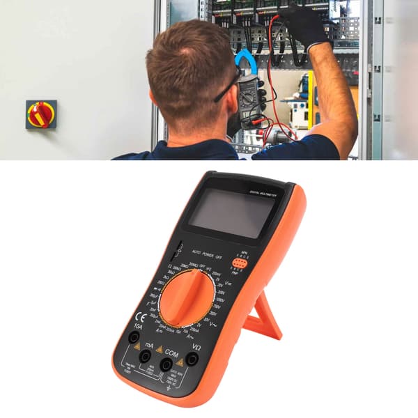 VC9208 Digital Multimeter LCD-skärm AC/DC Spänning Amp Kapacitans Ohm Testare med Temp Frekvenskontroll