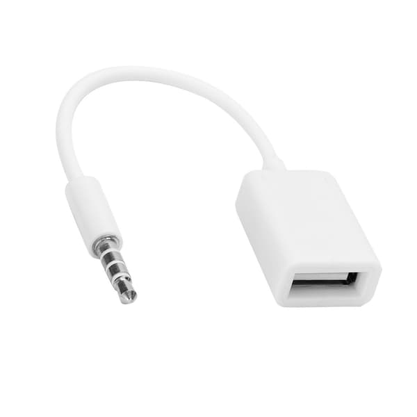 3,5 mm hanstik til USB hun AUX lydkabel konverteradapterledning