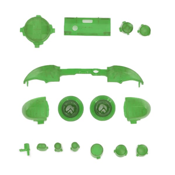 Full Buttons Mod Kits Trigger Full Trigger Module Set för XBOX Series X för XBOX Series S Controller Transparent Grön