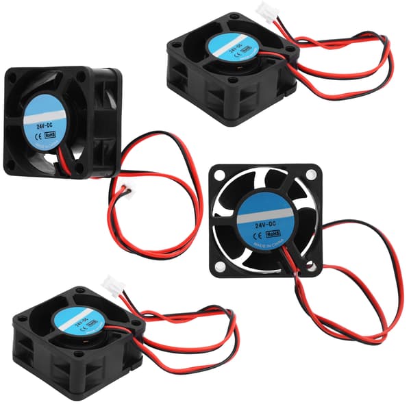 4-pak 24V 4020 blæser til 3D-printer, oliebærende køler, 40x20mm