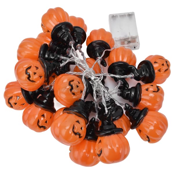 20LED Pumpa Fairy Lights 3m Dual-Mode String för Halloweenfest Heminredning