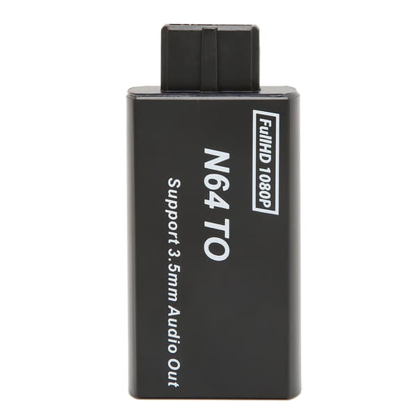 til N64 til HD Multimedia Interface-konverter 1080p understøtter PAL NTSC videospiladapter med 3,5 mm interface