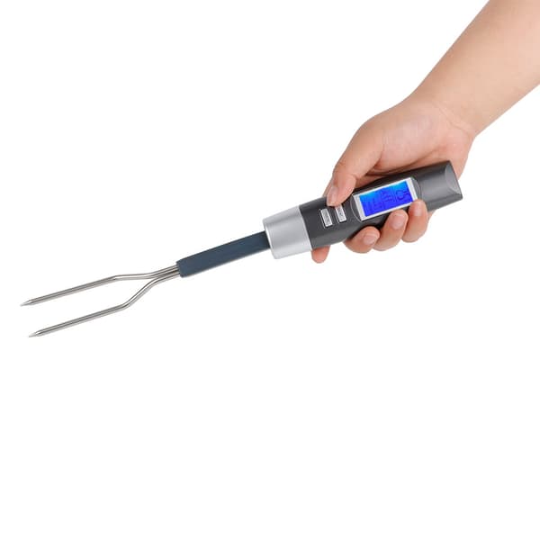 Digital BBQ Kødtermometer Gaffel Grillgaffel med LCD-display