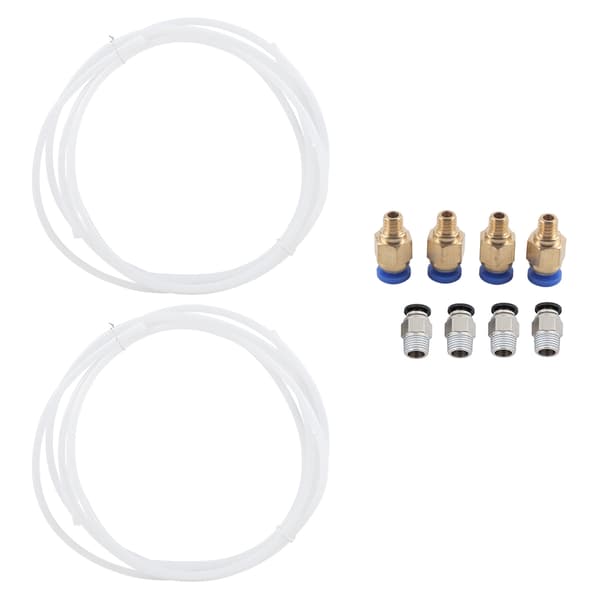 2*PTFE PTEE-rør 4*PC4 M6 Hurtigkobling+4*PC4 M10 Lige Pneumatisk Kobling Push