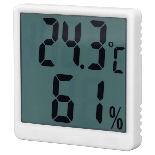 Termometer Hygrometer Inomhusmonitor, Noggrann Fuktighets- och Temperaturmätare, Vit, 2-pack