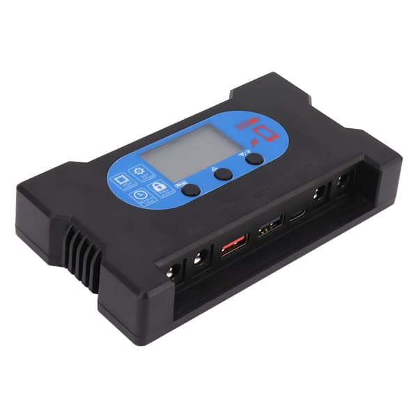 Solarkontroll Dubbel USB Typ C DC Snabbladdning Solcellsladdningsregulator Solpanelregulator 70A