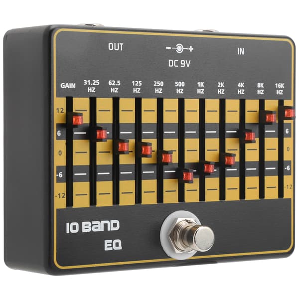 Guitar Effects 10-bånds Slider Equalizer Modulation Harmonisk Elektrisk Guitar Tilbehør