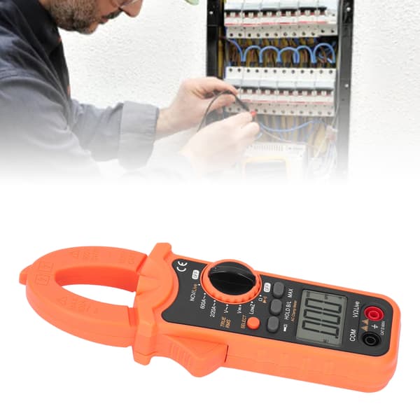 AC/DC Tangamperemeter 1999 Tællinger NCV True RMS Multimeter LCD Baggrundsbelyst Tester
