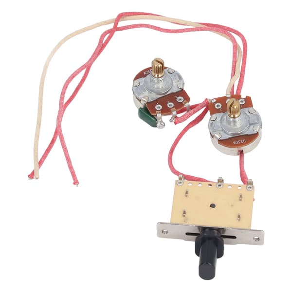 Elgitarr Kabelhärva Förkopplad Sats 3-vägs Omkopplare 250K Potentiometer Jack Gitarr Kabelhärva Set