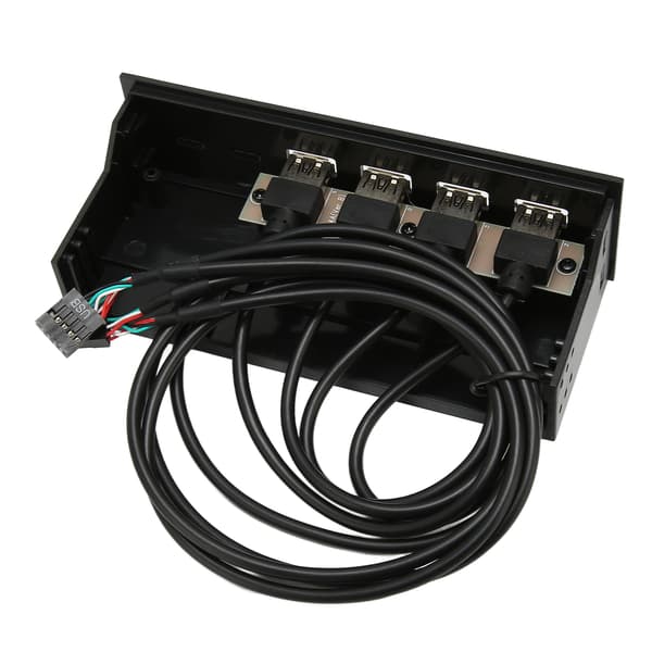 5,25 tommer USB2.0 Hub Frontpanel Multifunktionelt 4 porte 19-pin optisk drev frontpanel til 5,25 tommer PC computerkabinet