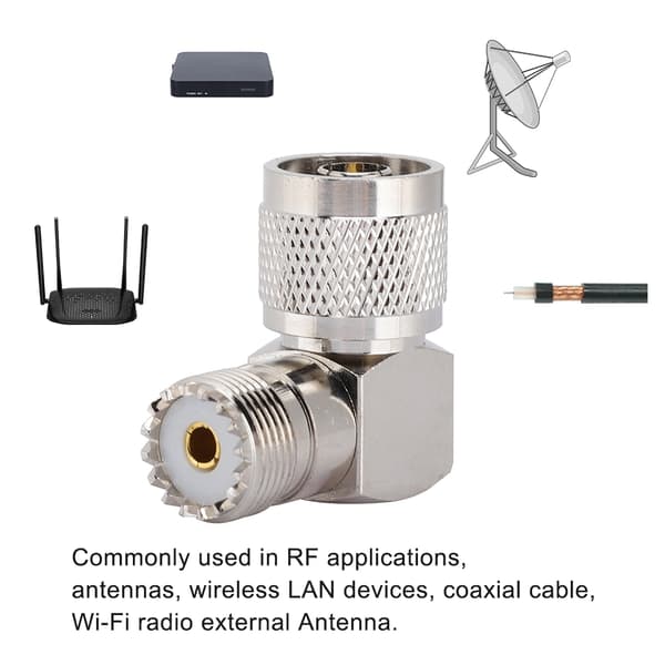 N han til M hun retvinklet koaksialadapter antenneadapter til UHF-stik