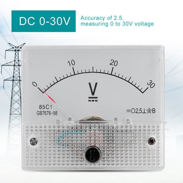 DC 0-30V DC Analog 85C1 Strøm Voltmeter Spænding 2.5 Nøjagtighed Spænding Analog Voltmeter Panel