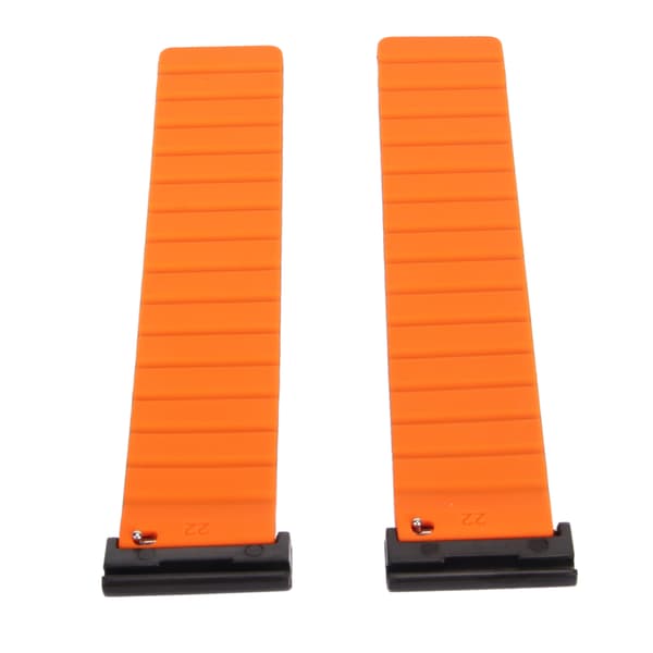 Quick-Release 26mm Silikone Urrem, Svedafvisende Magnetisk Rem til Vertix 2, Sort & Orange