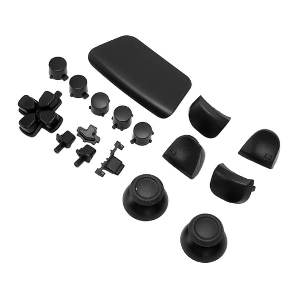 16 stk. udskiftningsknapper til PS5-gamepad, udskiftnings-thumbstick-udløserknapper til PS5-controller, sort