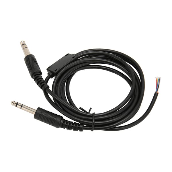 Udskiftningskabel til flyheadset til David Clark AVCOMM Pilot Dual GA Plug Aviation Hovedtelefon DIY Kabel 6.6ft