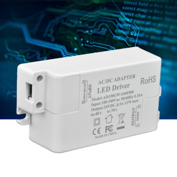 12W LED-driver lavspændings konstantstrøm LED-transformer til strip-lys