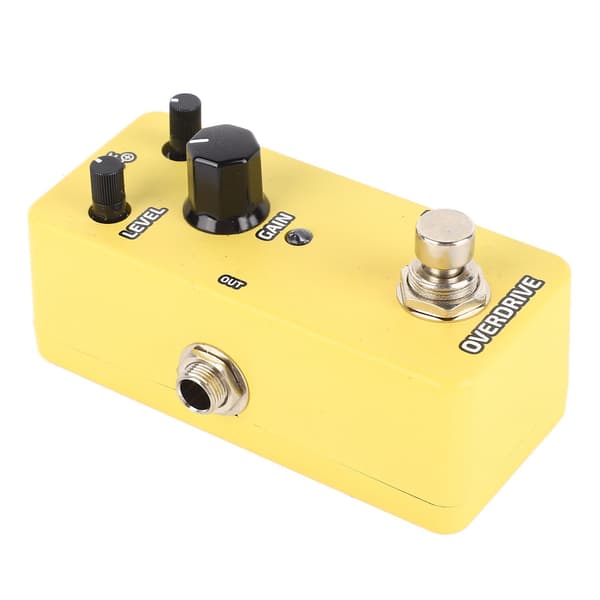 Elektrisk guitar effektpedal enkelt blok mini modulation forstærker simulation pedal gul overdrive