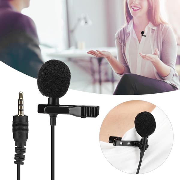 Mini Multifunktionel Kraveklipsmikrofon til Mobiltelefon Liveudsendelse Optagelse Interview