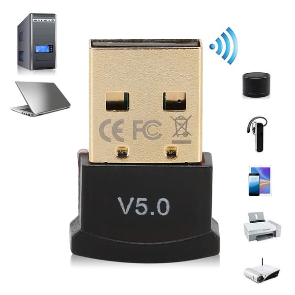 Bluetooth 5.0-modtager Trådløs USB Stereo Audioadapter Dual Mode Emitter Accepter til TV PC
