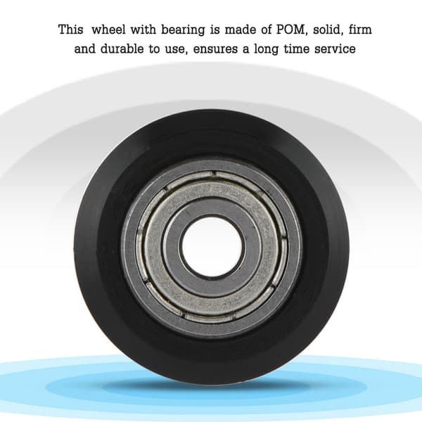 10 stk. CNC-hjulskive POM med lejer 5 mm boring til 3D-printer (L)