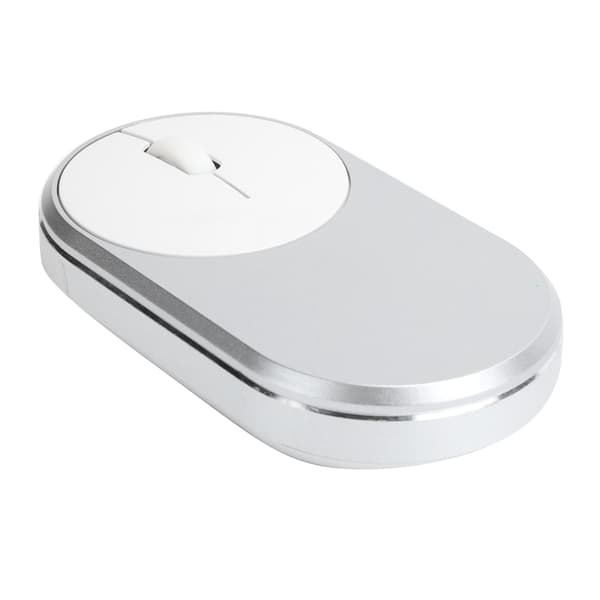 2.4Ghz Trådløs Mus Genopladelig Bluetooth Optisk USB Plugin Notebook Kontor Tilbehør (Sølvgrå)