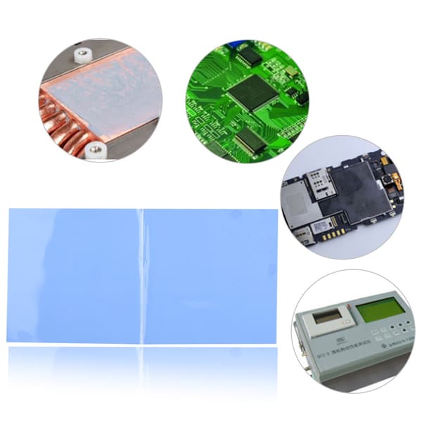 2 STK 100mm x 100mm x 1mm CPU Chip Køleplade Termisk Ledende Silikone Pad
