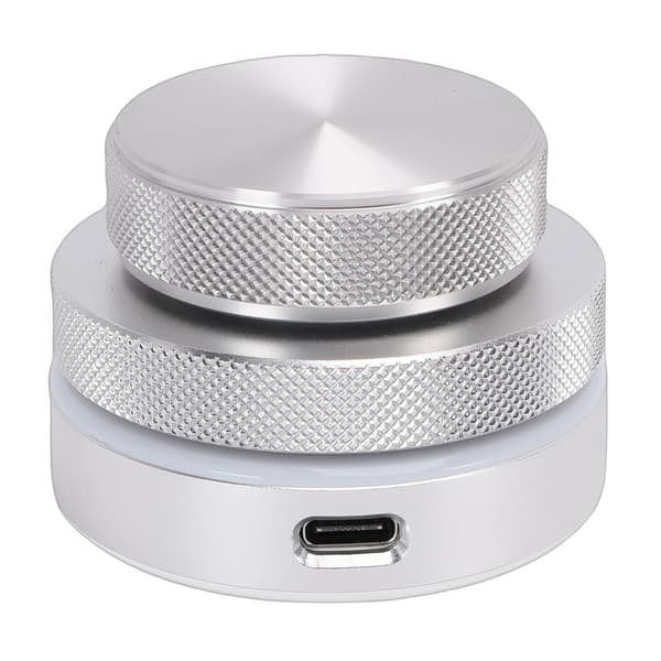 RGB-baggrundsbelyst knap- og drejeknap-controller, Bluetooth/USB-sidevender til DAW, multimedia, sølv