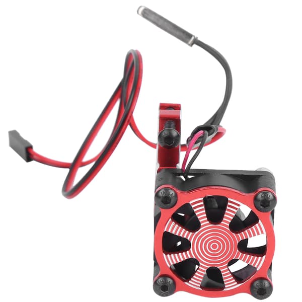 RC Modelbil Motor Køleventilator Køleplade med Termisk Sensor til 540 550 3650 3660Rød