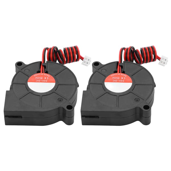 2 stk. 3D-printerventilator lydløs køleventilator passer til Ender‑3 reservedel 50x50x15mm DC24V