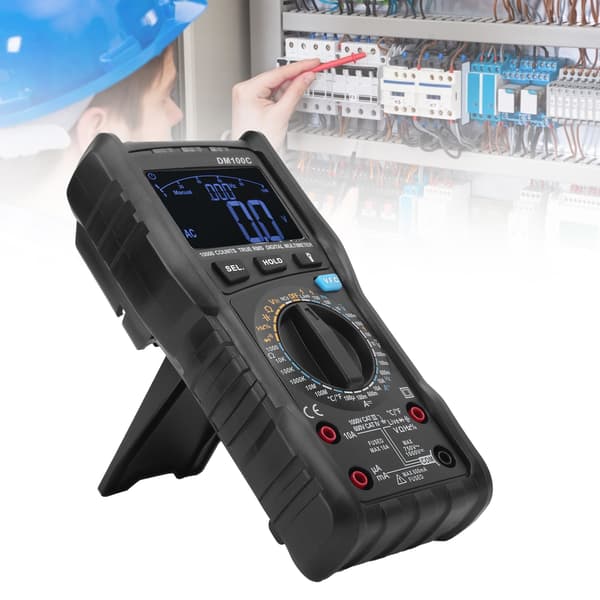 DM100C Digital Tangamperemeter True RMS 10A/999.9V Tester til Elektrikere