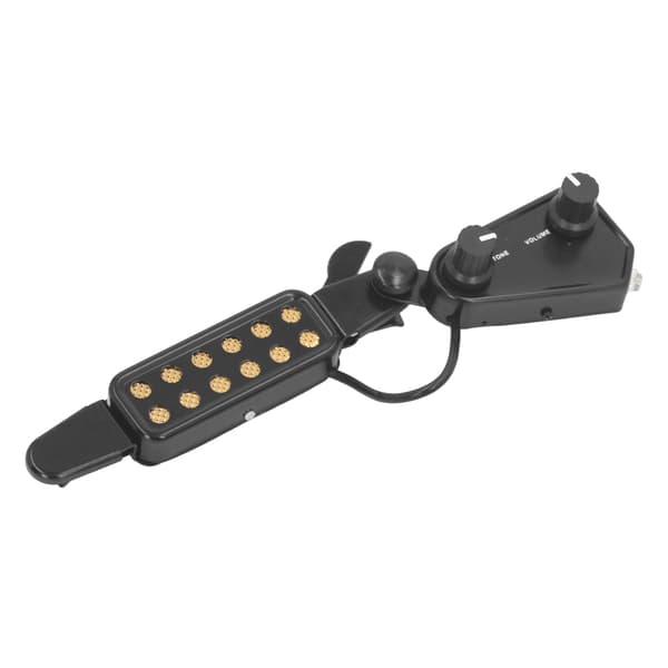Akustisk Gitarr Pickup Volym Justerbar Magnetisk Gitarr Pickup med 3 Meters Kabel Svart