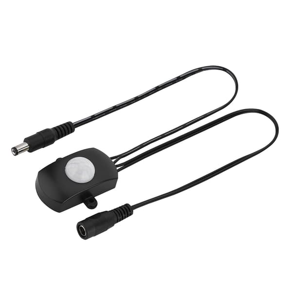 5A DC 6‑24V Mini PIR Infrarød Bevægelsessensor Detektor Switch LED Strip Automatisk Switch Sort