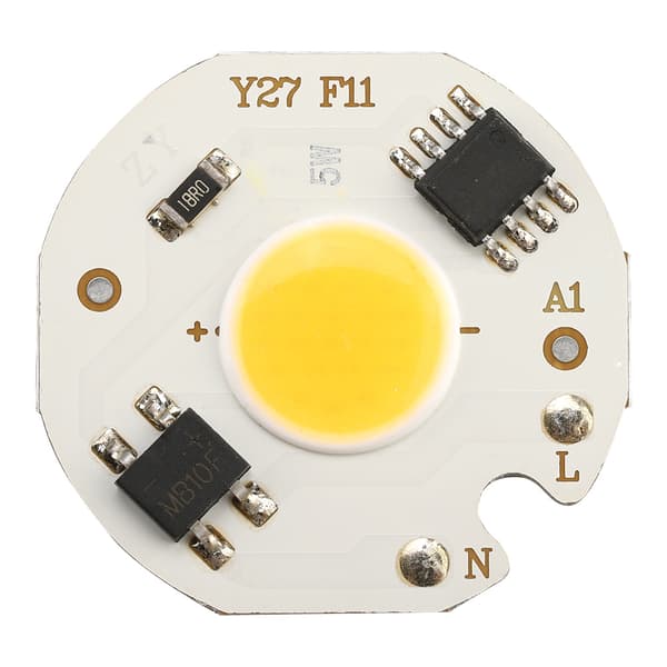10-pack AC220V 5W COB LED-chipspotlightlampor med hög ljusstyrka, varmvit
