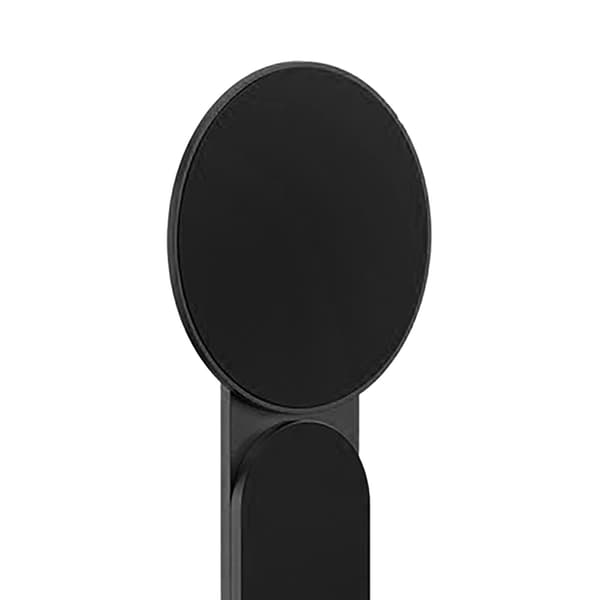 Magnetisk telefonholder til iPhone 12 13, bærbar kantmontering i aluminiumslegering, stærkt greb, sort