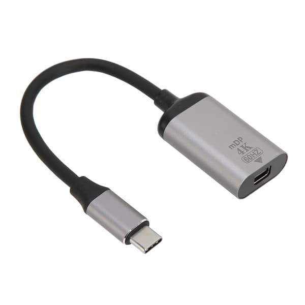 USB C til DisplayPort-adapter 4K 60Hz aluminiumslegering Plug and Play USB C til Mini DP-adapter til bærbar computer, telefon, tablet