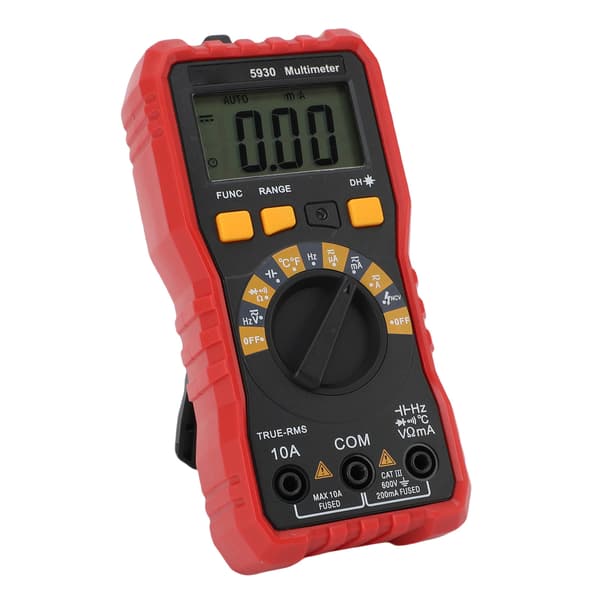 Smart Digital Multimeter Voltmeter Ohmmeter AC DC 600V 10A Kapacitans Tester 20mΩ